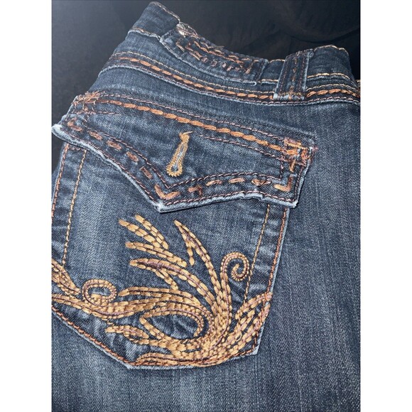 Cruel Loren Straight Flare Legs Jeans - Blue Size: 7XL Stitched Rodeo Cowboy Sty - Picture 1 of 13